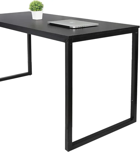 Miniatura 6 de ZenStyle Escritorio para computadora de 47 pulgadas, moderno y resistente, escritorio de oficina para computadora, computadora portátil, escritorio