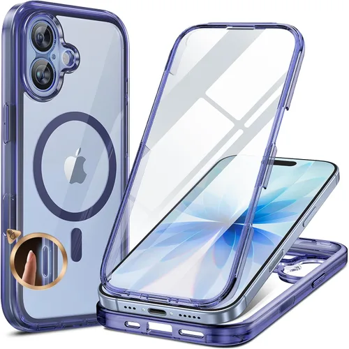 Miniatura 119 de Miracase Funda para iPhone 13 de 6.1 pulgadas, [sin burbujas] funda de teléfono de cuerpo completo con pantalla de vidrio completa integrada, sin