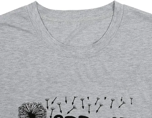 Miniatura 5 de Spread Kindness - Camiseta de verano para mujer, diseño de diente de león, casual, divertida, con letras impresas, lindas camisetas