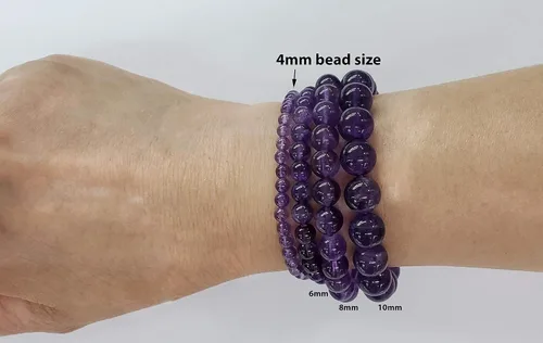 Miniatura 3 de Pulseras elásticas de ojo de tigre de 0.157in en varias longitudes (6, 6.5, 7, 7.5, 8 pulgadas)