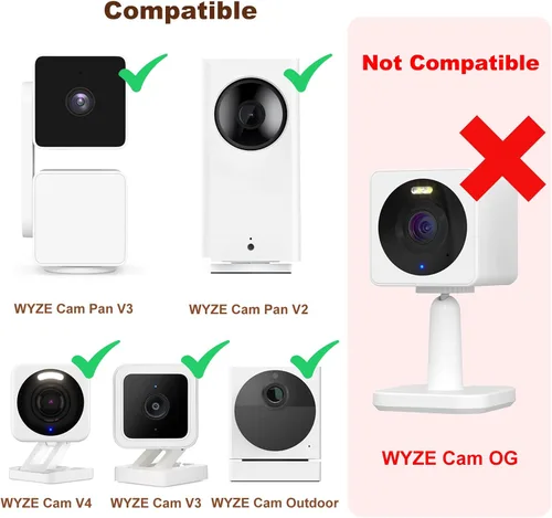 Miniatura 2 de Paquete de 2 soportes de abrazadera flexible para cámara Wyze Cam Pan V3 para interiores y exteriores, Cam Pan V2, Cam V4/V3/V2, cámara al aire