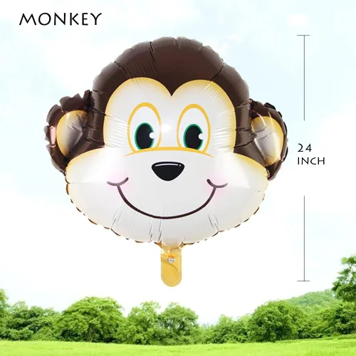 Miniatura 6 de Decoraciones de Fiesta de Cumpleaños de Safari de Selva - Paquete de 6 Globos Gigantes de Animales para Niños de Safari, Fiesta de Baby Shower