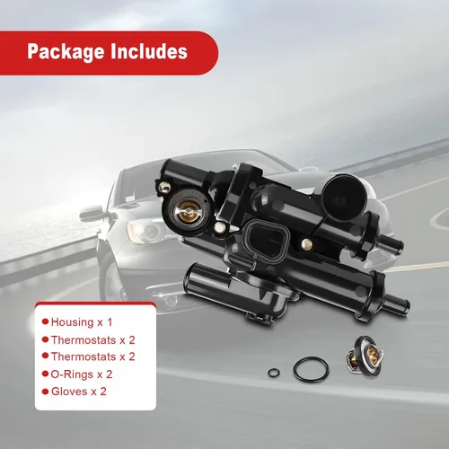 Miniatura 3 de WMPHE Kit de carcasa para termostato de refrigerante del motor compatible con Dodge Avenger 2008-2014, Dodge Caliber 2008-2012, Chrysler Sebring