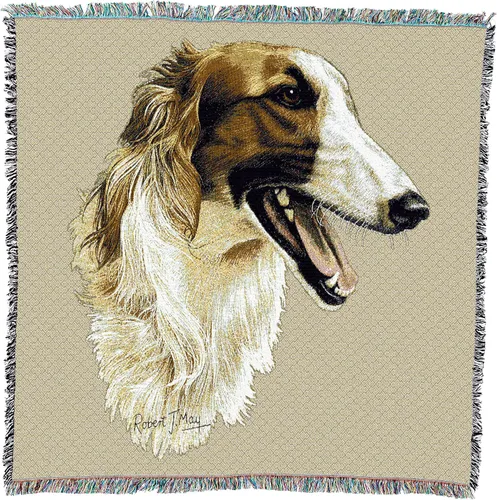 Miniatura 27 de Pure Country Weavers Robert May - Manta cuadrada para regazo de sabuesos afganos, regalo para los amantes de los perros, manta de tapiz tejida