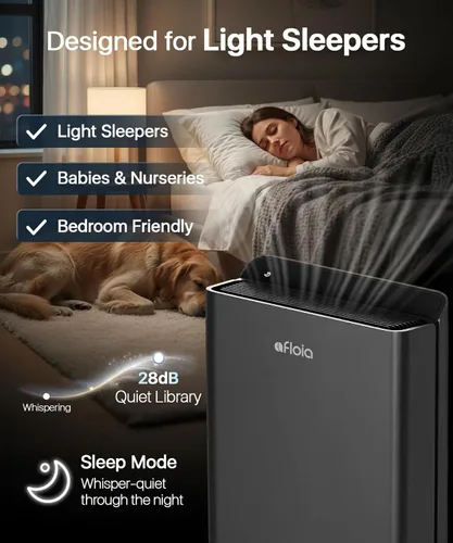 Miniatura 5 de Afloia Purificadores de aire para dormitorio, hogar, habitación grande de hasta 2000 pies cuadrados, filtro eficiente de 3 etapas con sensor láser