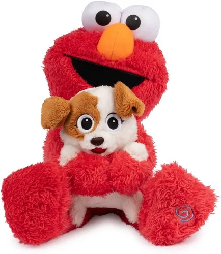 Miniatura 12 de GUND Sesame Street - Peluche animado oficial de Peek-a-Boo Elmo de Muppet de Plaza Sésamo, juguete sensorial de felpa prémium para edades de 18 Azul