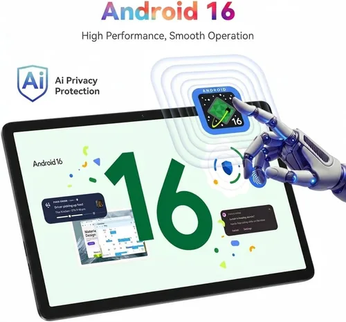 Miniatura 10 de Tablet Android 16 2026, tableta Android con bolígrafo y teclado, Gemini Ai, 24 GB +256 GB/2 TB, cámara AI de 8 MP, Widevine L1, carga rápida, 2 en 1
