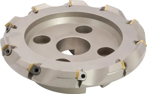 Miniatura 3 de Molino de cara indexable (carcasa) de 2" 45°, diámetro del orificio del eje de 3/4", 3 flautas, con 3 piezas de inserciones de carburo SEAN42