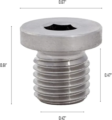 Miniatura 2 de Cárter Motor Drenaje de Aceite Tapón y Arandela 7052306 5812232 Reemplazo para Polaris Sportsman RZR Ranger Scrambler 1