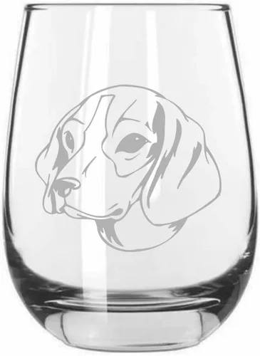 Miniatura 142 de Sakhalin Husky Dog - Copa de vino grabada personalizada de 15.25 onzas sin tallo