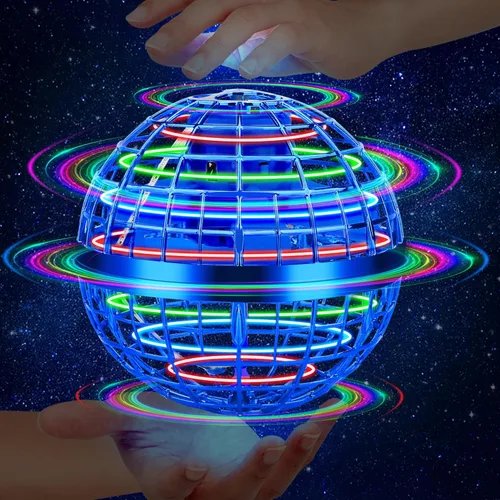 Miniatura 13 de Vantexi Juguete de bola de orbe volador, LED de paracaídas actualizado 2026, mini bola de gravedad mágica controlada a mano, boomerang de globo Rojo