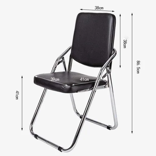Miniatura 3 de Silla plegable para el hogar, oficina, estudio, entrenamiento, silla de espalda, taburete portátil, silla de computadora, silla de comedor