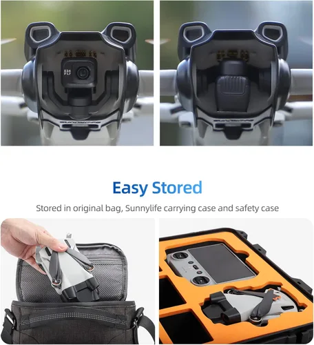 Miniatura 6 de Parasol de lente para DJI Mini 3 Accesorios para drones, parasol antideslumbrante cubierta protectora para cámara cardán para Mini 3 Drone Negro