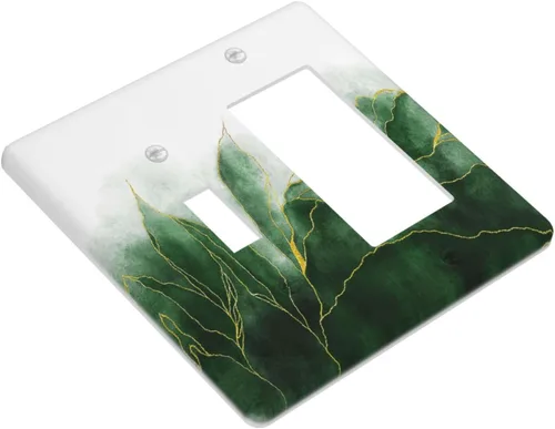 Miniatura 880 de Placa Decorativa de Pared de Granja Rústica con Cuerno de Madera para Puerta de Granero 1 Banda Duplex Cubiertas de Toma Eléctrica Soltera