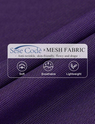 Miniatura 4 de SeSe Code Blusas elegantes de malla para mujer, poncho fluido, camisas casuales elegantes