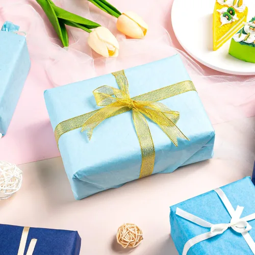 Miniatura 7 de Whaline 120 hojas de papel de seda azul degradado surtido de papel de regalo azul de 15 x 20 pulgadas, papel de seda de papel de seda