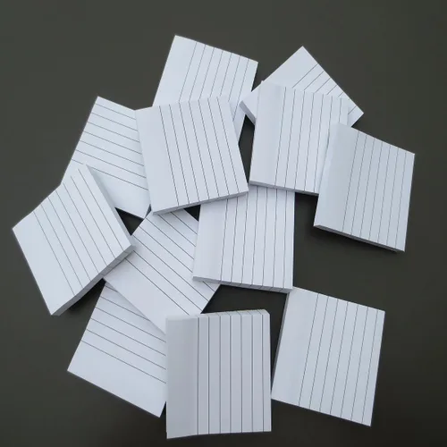 Miniatura 4 de Notas adhesivas blancas forradas de 3 x 3 pulgadas, 12 blocs por paquete, 100 hojas/bloc de notas autoadhesivas blancas con líneas, embalaje