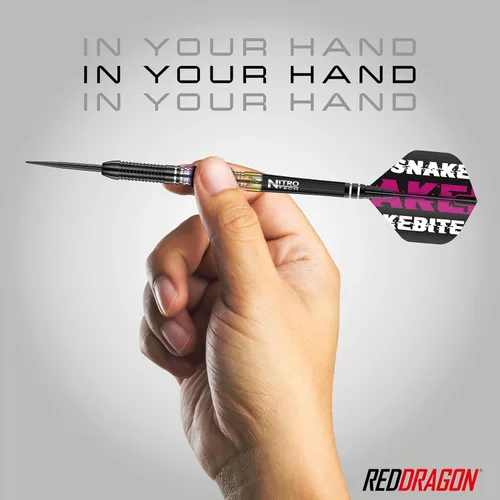 Miniatura 5 de RED DRAGON Snakebite World Champion 2020 Edition - Dardos de tungsteno con vuelos y ejes