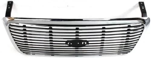 Miniatura 5 de Para Ford F-150 Conjunto de rejilla 2004 05 06 07 2008 Lariat con paquete cromado Inserto de barra estilo palanquilla cromada Nuevo