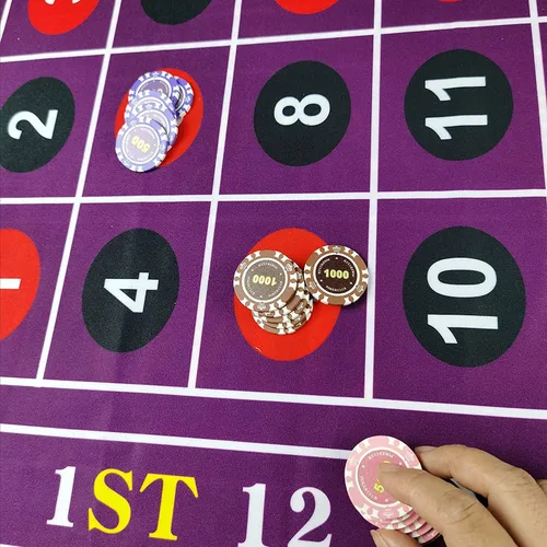 Miniatura 4 de BALIKEN Mesa de ruleta y dados de 36 x 72 pulgadas de fieltro de casino de grado profesional Azul/Púrpura
