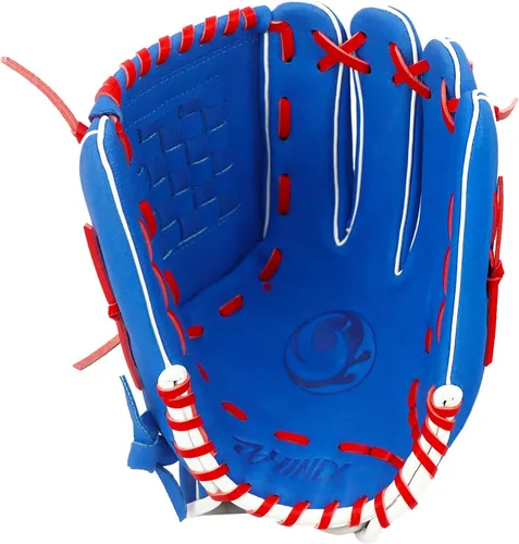 Miniatura 4 de PHINIX Guantes de béisbol juveniles de piel de cerdo múltiples estilos de 11 a 12 pulgadas Azul real