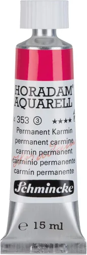 Schmincke - HORADAM® AQUARELL - acuarelas de los mejores artistas, carmín permanente - 0.5 fl oz 353 carmín permanente