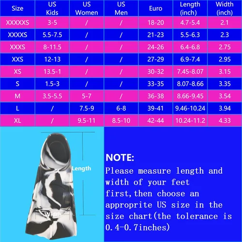 Miniatura 85 de Gugmoy Kids Swim Fins,Comfortable Silicone Flippers for Swimming and Diving,Size Suitable Beginners Kids Girls Boys Adults