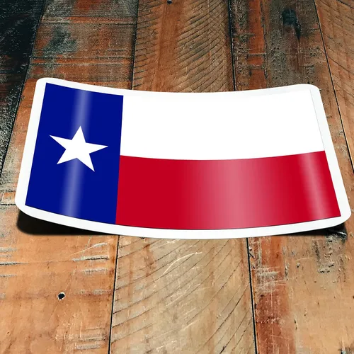 Miniatura 3 de Paquete de 2 calcomanías de la bandera del estado de Texas, 5 x 3 pulgadas, vinilo de alta calidad PD349