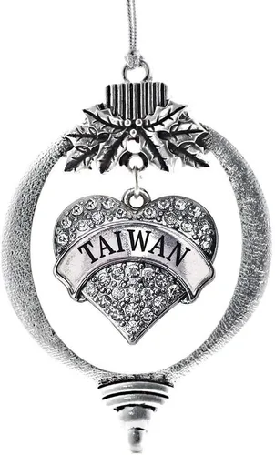 Miniatura 220 de Inspired Silver Adornos festivos de dije de corazón pave de plata con circonitas cúbicas
