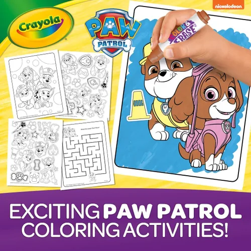 Miniatura 4 de Crayola PAW Patrol Hoja de Actividad con Pegatinas, 12 Páginas para Colorear de PAW Patrol, Más de 100 Pegatinas, Actividad para Viajar, Juguetes