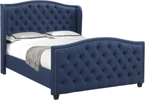 Miniatura 9 de Jennifer Taylor Home Marcella - Cama con respaldo copetudo y orejero, King, blanco brillante Poliéster blanco brillante