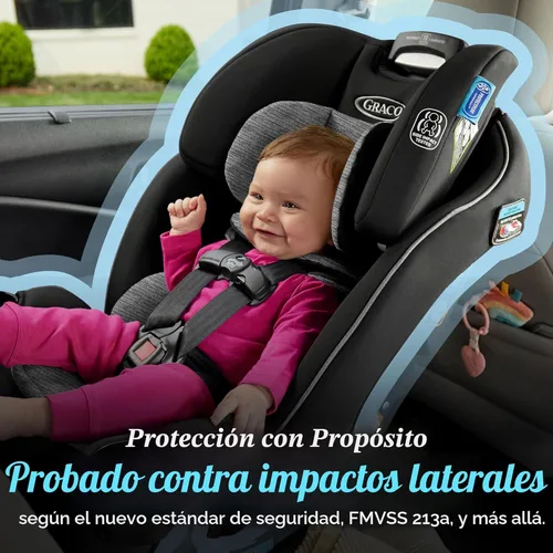 Miniatura 5 de Asiento de coche convertible 3 en 1 Graco Slimfit Diseño delgado y cómodo que ahorra espacio en su asiento trasero, Darcie