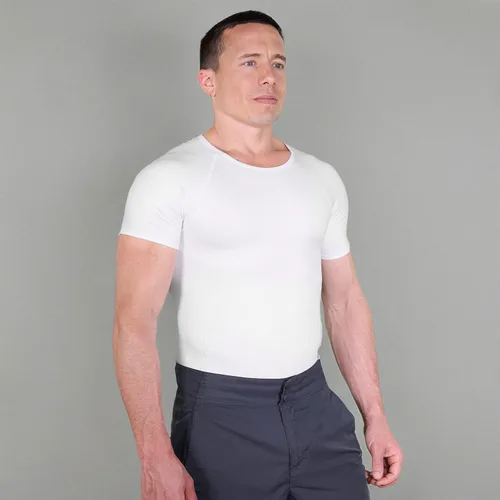 Miniatura 6 de Esteem Apparel Camiseta de compresión para hombre, adelgazante, para el pecho, chaleco para abdominales