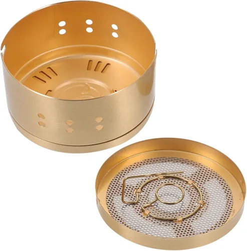 Quemador de tanque de moxa de cobre, portátil, cubierta de palillos de moxibustión, caja de moxa sin humo, alta penetración para salón, oficina,