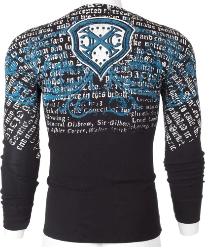 Miniatura 6 de Xtreme Couture by Affliction - Camisa térmica para hombre, color negro, Negro