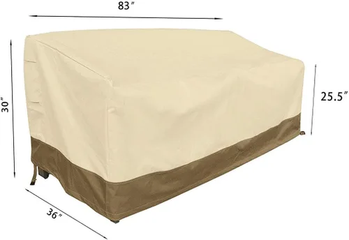 Miniatura 7 de Funda impermeable para muebles de exterior para sofá de 3 plazas, protección para todo tipo de clima, funda impermeable para sofá grande para patio