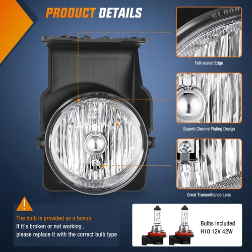 Miniatura 2 de Nilight Conjunto de luces antiniebla compatible con GMC Sierra 1500 1500HD 2500 2500HD 3500 de 2003 2004 2005 2006 Reemplazo para lado del conductor