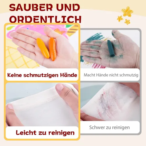 Miniatura 7 de YPLUS Crayones de maní para niños, 12 colores lavables para niños pequeños, crayón no tóxico para bebés de 2 a 4 años, 1-3, 4 a 8, suministros