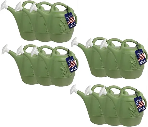 Miniatura 12 de PMU Regadera de 2 galones, regadera de jardín para plantas de interior y exterior, lata de agua de plástico con cabezal de rociador desmontable