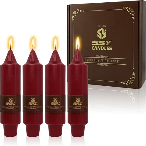 Miniatura 96 de Candelabros cortos de 5 pulgadas con velas cónicas verde oscuro, 4 piezas para cena, hogar, boda, fiesta, decoración