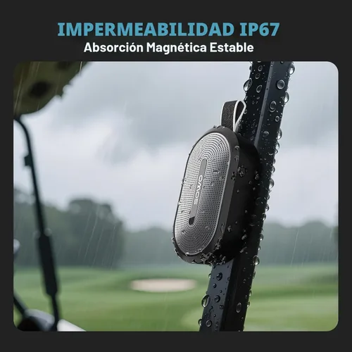Miniatura 4 de SOWO Altavoz Pequeño Portátil Inalámbrico, Altavoz Ultra Magnético Bluetooth para Carrito de Golf, Resistente al Agua IP67 sin Cubierta, 24 H