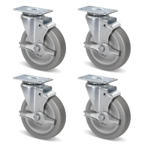 Miniatura 56 de Ruedas de Carretilla Ninoso, Juego de 4 Ruedas Industriales de Alta Resistencia de 4" con Capacidad de Carga de 1200 Libras, Ruedas para Carro