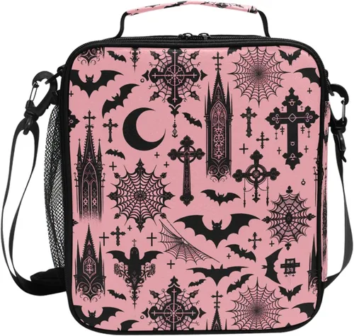 Miniatura 14 de MNSRUU Bolsas de almuerzo para niños y niñas, Doodle Kawaii Conejo, reutilizable, aislada, kit de bolsa térmica para comidas, bolsa organizadora
