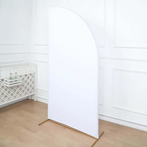 Miniatura 164 de Efavormart - Juego de 4 fundas de elastano beige para arco de media luna, fundas de telón de fondo Chiara de 2.5 pies a 7 pies para escenarios