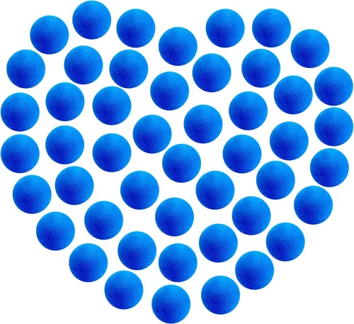 Miniatura 10 de 48 bolas de recambio para reventar, bolas de espuma suave de 1.2 pulgadas, color azul claro para recambios de burbujas