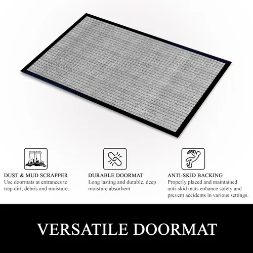 Miniatura 6 de A1HC - Tapete para interiores y exteriores, tapete antideslizante para puerta delantera, entrada, patio, garaje y oficina, tapete de bienvenida