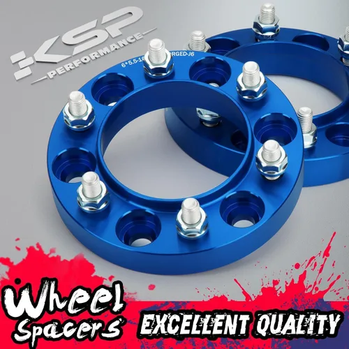 Miniatura 4 de KSP PERFORMANCE 25mm (1") Espaciadores de rueda Tacoma 6x5.5, separadores hubcentric 6x139.7 a 6x139.7 compatibles con Toyota 4Runner FJ Cruiser Azul