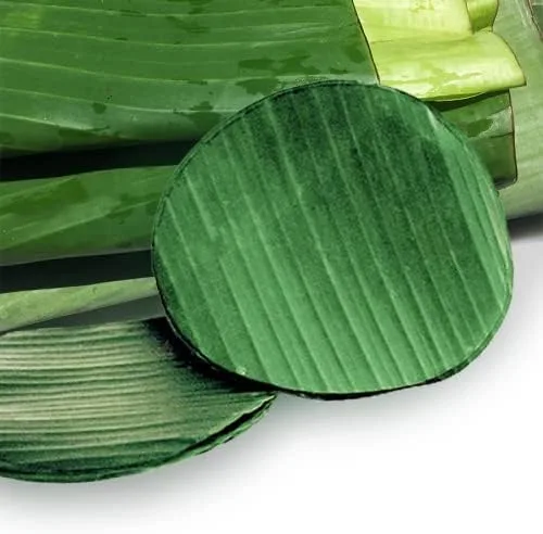 Miniatura 2 de Kejora Hojas de plátano redondas frescas 1 LB (1)
