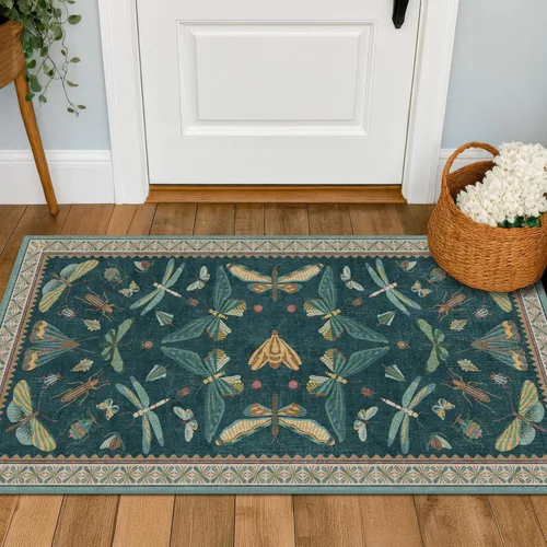 Miniatura 121 de Hazo Haus Alfombra de Baño Bohemia Lavable 2x3, Alfombras Pequeñas para Cocina, Tocador, Puerta Principal Entrada Interior, Antideslizante Pelo Bajo