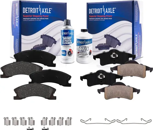 Miniatura 149 de Detroit Axle - Pastillas de Freno Delantero para Mercedes- Benz C230 C250 C300 SLK250, Pastillas de Freno Cerámica w/Reemplazo de Hardware